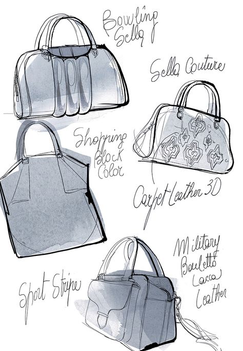 Accessories Design Sketch, Sketches Fashion, Bag Illustration, Drawing Accessories, Tech Bag, Kids' Bag, Fashion Sketchbook, Trending Handbag, Fashion Design Sketches