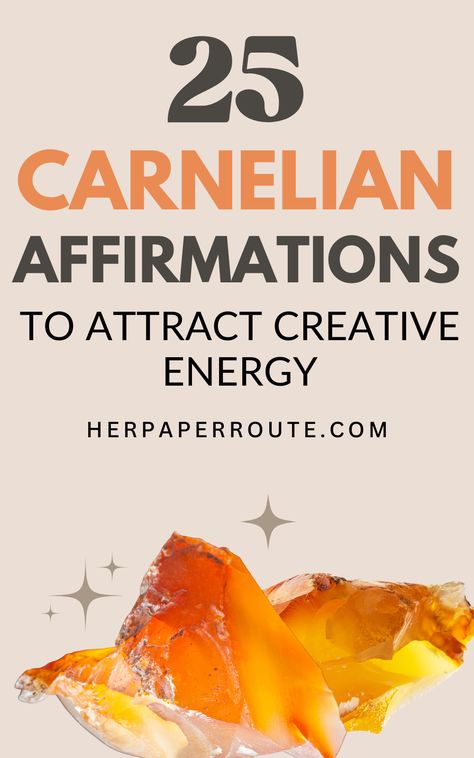 Affirmations are a way to help you stay positive and have confidence in yourself. It can be difficult to remember all the things that make us happy, so affirmations are used as reminders of these good thoughts. You can use these Carnelian affirmations to attract creative energy, boost productivity, and motivate you to work towards your goals. To put your affirmations into action, follow these steps. Carnelian Affirmation, Positive Manifestation, Manifesting Success, Boost Productivity, Energy Boost, Abundant Life, Stay Positive, September 2024, Business Success