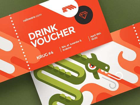 Krug Drink Voucher by Vlad Shagov Drink Voucher, Voucher Design, Welcome Drink, Design Typography, Typography Inspiration, Krakow, Graphic Design Typography, Graphic Design Inspiration, Daily Inspiration