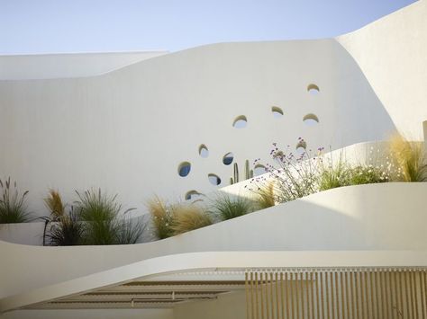 Architecture Design Exterior, Privacy Landscaping, Mediterranean Architecture, White Pebbles, Design Exterior, Wallpaper App, Inspiration Wall, Hotel Design, Mediterranean Style