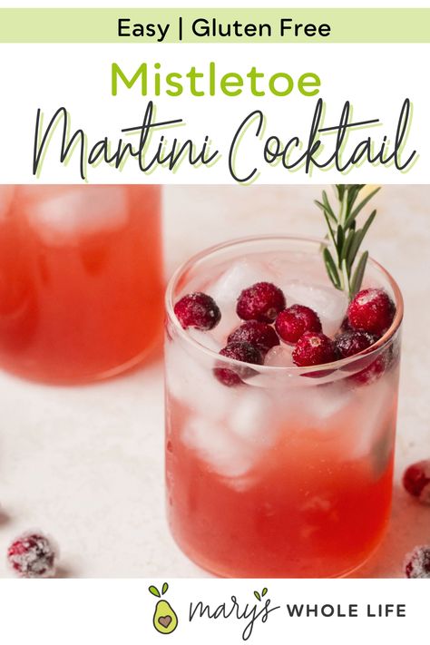 Vodka and cranberry juice, a rosemary simple syrup recipe, and festive sugared cranberries make an easy, holiday twist on a classic cocktail. This vodka cranberry cocktail bursts with a sweet rosemary flavor balanced by tart cranberry juice. Simple Syrup Drinks, Healthy Mixed Drinks, Mistletoe Martini, Vodka Cranberry Cocktail, Cranberry Mocktail, Cranberry Martini, Vodka Cranberry, Simple Syrup Recipe, Alcohol Beverages