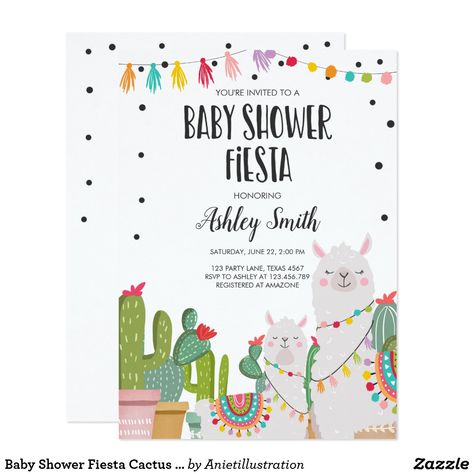 Baby Shower Fiesta Cactus Llama Confetti Mexican Invitation Mexican Invitations, Couples Baby Shower Invitations, Disney Baby Shower, Couples Baby Showers, Boho Baby Shower Invitations, Fiesta Theme, Baby Shower Invitation Cards, Woodland Baby Shower Invitations, Couples Shower Invitations