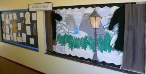 Narnia Display, Primary School Displays, Narnia Art, Frozen Planet, Lion Witch Wardrobe, Snow Theme, Classroom Layout, Display Boards, School Displays