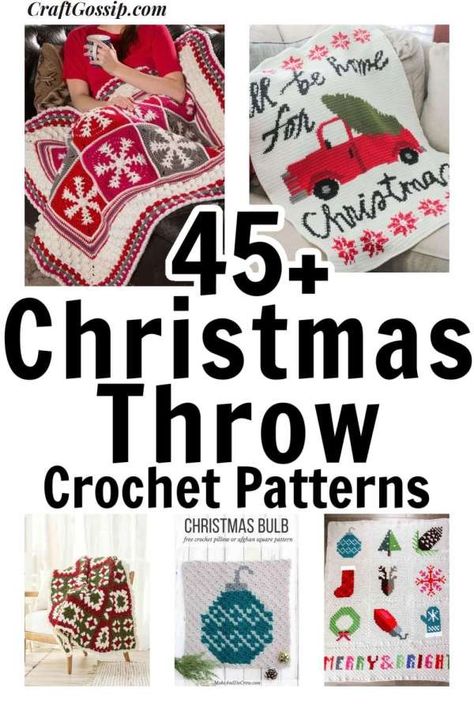 Get Cozy This Christmas with 45 Must-Have Crochet Throws – Crochet Crochet Blanket Vintage, Crochet Throws, Christmas Crochet Blanket, Christmas Clothespins, Christmas Crochet Patterns Free, Crochet Throw Pattern, Christmas Throw Blanket, Crochet Santa, Christmas Blanket