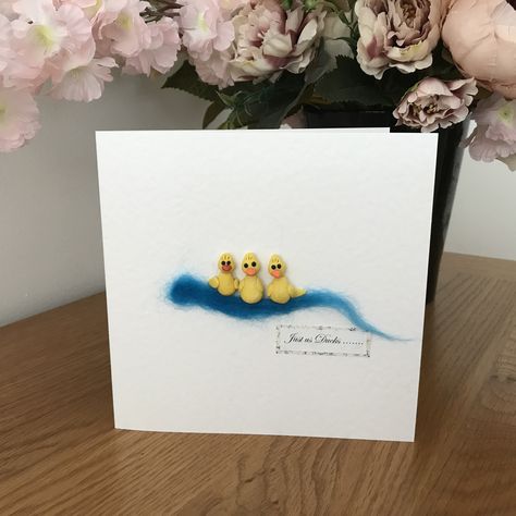 Needle Felt Cards, Felted Cards, Lincolnshire England, Just Us, Resin Artwork, Needle Felted Animals, Christmas Cards Handmade, Greetings Card, Handmade Knitting