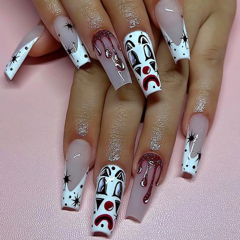 False Nails, Fake Nails, Nail Tips, Press On Nails, Ghost, Nail Designs, Ballet, Halloween, Nails