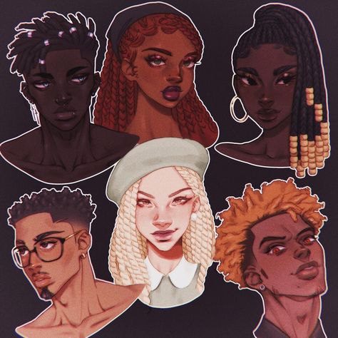 Tutorial Painting, Sketches Tutorial, Black Anime Characters, Arte Inspo, Arte Sketchbook, Black Art Pictures, Black Love Art, Afro Art, Arte Fantasy