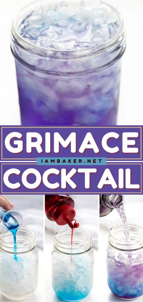 Grape Drinks Alcohol, Blue And Purple Alcoholic Drinks, Purple Party Punch Alcoholic, Grape Alcoholic Drinks, Colorful Vodka Cocktails, Alcohol Recipes With Vodka, Alcoholic Drinks With Grenadine, Grape Drink Recipes, Purple Vodka Cocktails