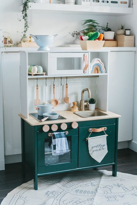 Chase's Ikea Play Kitchen Hack — Shortcut Travels Ikea Kitchen Hack Kids, Duktig Kitchen Hack, Diy Cozinha, Ikea Play Kitchen Hack, Ikea Kids Kitchen, Ikea Play, Ikea Toys, Ikea Play Kitchen, Ikea Duktig