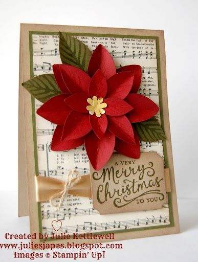 Reason for the Season Poinsettia Card Poinsettia Punch, Stampin Up Weihnachten, Poinsettia Cards, Christmas Card Inspiration, Homemade Christmas Cards, Stampin Up Christmas Cards, Poinsettia Flower, Christmas Poinsettia, Merry Christmas To You