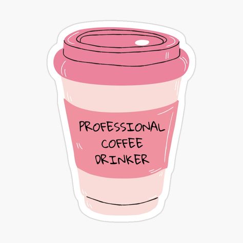 Coffee Stickers Aesthetic, Cool Stickers For Laptop, Laptop Stickers Ideas, Office Stickers, Funny Laptop Stickers, Medical Stickers, Pink Stickers, Mug Sticker, Sticker Design Inspiration