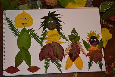 Leaf People- then write about it..... Leaf People, Arts For Kids, Dry Leaf Art, Kindergarten Art Projects, Fall Art Projects, Theme Nature, Fun Arts And Crafts, Leaf Crafts, Things To Make