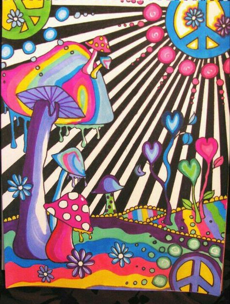 Trippy Drawings, Arte Indie, Psychadelic Art, Indie Drawings, Trippy Painting, Hippie Painting, Cute Canvas Paintings, Easy Canvas Art, Indie Art