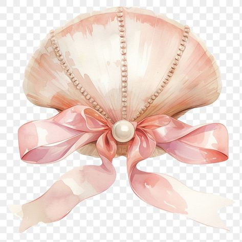 Pearl Graphic Design, Everskies Items, Shells Aesthetics, Pearl Coquette, Pearl In Shell, Pearl Sticker, Shell Illustration, Shell With Pearl, Digital Decorations