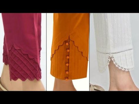 To 70 Latest Trousers Designs 2022 For Ladies|Capri Tulip Plazzo and shalwar Designs - YouTube Lace Shalwar Design, Suit And Pant Design, Pent Kurti Designs Latest Pakistani, Kurti Trouser Designs Latest, Latest Plazzo Suits Designs 2023, Trouser Designs New, Shalwar Trouser Designs, New Shalwar Design 2024, Ledis Pant Designs