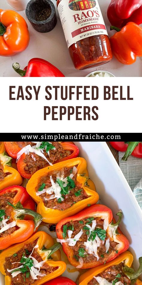 Stuffed Bell Peppers Without Rice - Simple And Fraiche Stuffed Bell Peppers No Rice, Stuffed Bell Peppers Without Rice, Easy Stuffed Bell Peppers, Healthy Stuffed Bell Peppers, Stuffed Pepper Recipe, Meal Rotation, Chia Benefits, Gluten Free Dinner Easy, Pepper Recipe