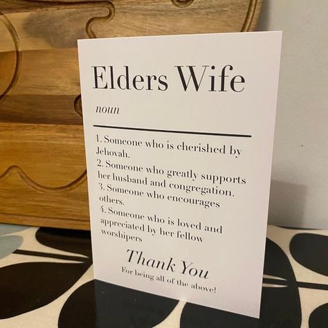 Jw New Pioneer Gifts, Elder Wife Gift Jw, Jw Elders Gifts Ideas, Jw Elders Appreciation Words, Elders Appreciation Jw, Elders School Gifts, Jw Gifts Elders, Elders Wife Gift Jw, Elders School Jw