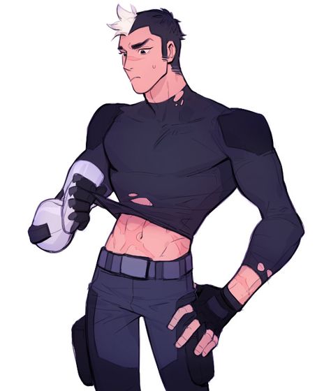 Tight shirt Tight Clothing Drawing Reference, How To Draw Tight Clothing, Compression Shirt Drawing, Takashi Shirogane, Shiro Voltron, Drawing Things, Shirt Drawing, Voltron Fanart, Oc Art