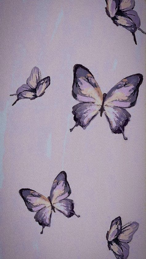 Mor Walpaper Iphone, Butterfly Purple Wallpaper, Wallpaper Mor, Mor Aesthetic, Mor Wallpaper, Wallpaper Mariposas, Butterflies Aesthetic Vintage, Simple Butterfly Tattoo, Cute Home Screen Wallpaper