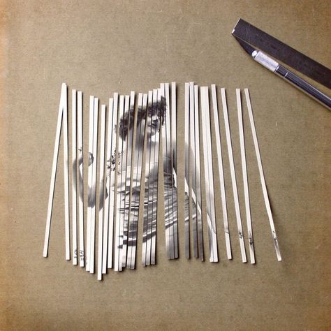 Striped Collages by Susana Blasco | Daily design inspiration for creatives | Inspiration Grid Collage Tutorials, Collage Kunst, Newspaper Art, 타이포그래피 포스터 디자인, Collage Art Projects, Collage Techniques, Paper Weaving, Handmade Collage, Collage Art Mixed Media