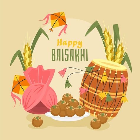 Free Vector | Hand drawn baisakhi illustration Vaisakhi Drawing, Baisakhi Drawing, Baisakhi Festival, Happy Baisakhi, Post Ideas, Vector Hand, Photo On Wood, Christmas Craft, Homework