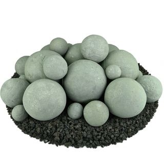 Ceramic Fire Balls, Fire Pit Ball, Brushed Concrete, Fire Pit Size, Fire Pit Grate, Fire Pit Essentials, Outdoor Fire Pits, Fire Pit Materials, Glass Fire Pit