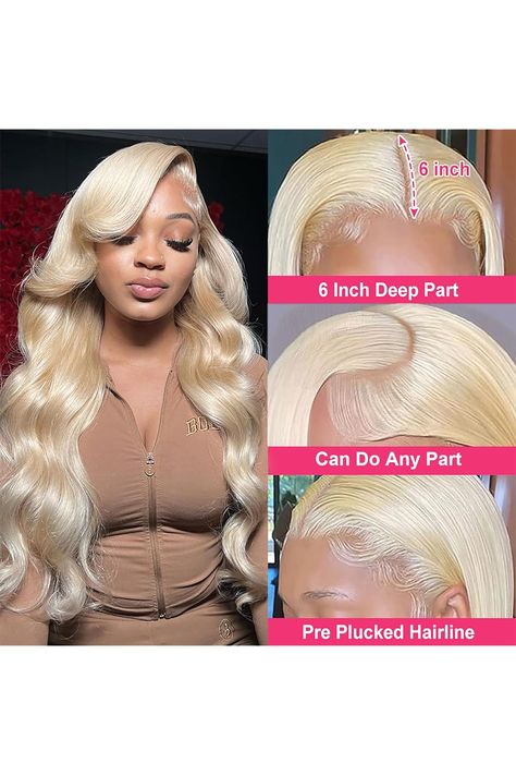 30 Inch 613 13x6 Lace Front Wig Human Hair Body Wave Blonde Lace Front Wigs Human Hair 210% Density Blonde Wig Human Hair 613 HD Lace Frontal Wig Frontal Wig Body Wave, Wig Colors, Hd Lace Frontal, Hair Body Wave, Blonde Lace Front Wigs, Lace Front Wigs Human Hair, Wig Human Hair, Wigs Human Hair, Frontal Wig