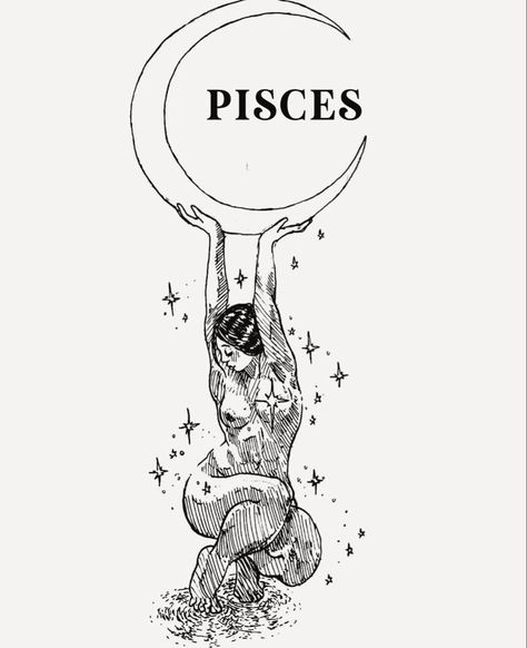 Pisces Tattoo Ideas For Women, Zodiac Signs Simple, Tattoos Pisces, Vintage Pulp Art, Pisces Tattoo Ideas, Zodiac Tattoos Pisces, Portrait Drawing Tips, Tattoos Cute, Traditional Tattoo Designs