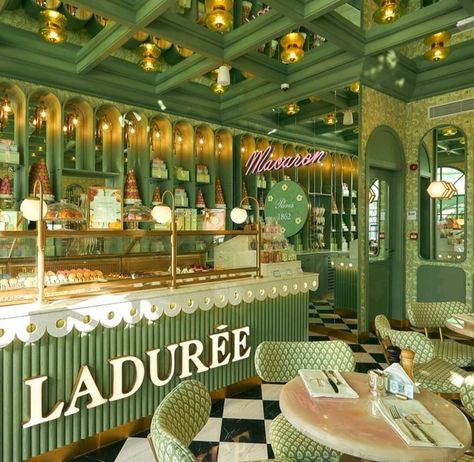 Opening A Cafe, Factory Interior, Bakery Interior, Laduree Paris, Bakery Design Interior, Nightclub Design, Nail Salon Decor, Parisian Cafe, Cafe Bistro