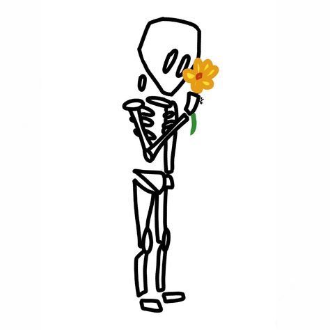 Skeleton Holding a Flower You can purchase this design from my shop! link in bio #art #artist #artistic #artists #smallbusiness #youngartist #youngartists #myart #artwork #illustration #scent #drawing #drawings #digital #digitalart #digitalartist #procreate #adorable #ink #sketch #blackandwhite #colour #monochromatic #colourful #line #style #website #skeleton #flowers #skull Skeleton Flowers, Holding A Flower, Bio Art, Ink Sketch, Young Artist, A Flower, Art Artist, Digital Artist, Skeleton