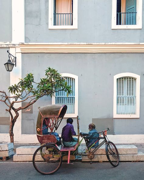 Puducherry Aesthetic, Pondicherry Aesthetic, India Design, French Architecture, Pondicherry, An Aesthetic, Winter Vacation, Beach Pictures, India