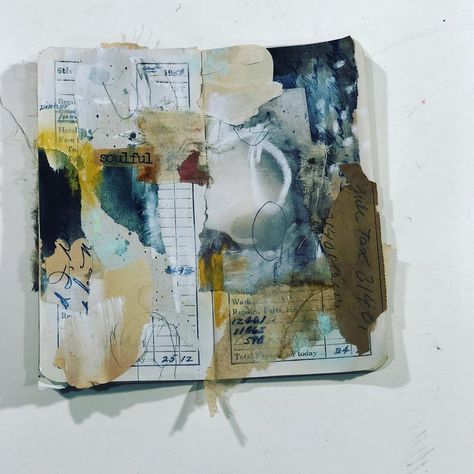 Tiffany Goff Smith’s Instagram profile post: “Somedays you just let the giblets shine! . . .  How are you? You hanging in there? #art #artjournal #collageart #messyartjournal…” Hanging In There, Media Art, Collage Art, Art Journal, Mixed Media, Instagram Profile, Let It Be, Collage, Media