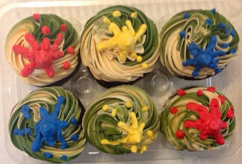 Paintball Cupcakes, Paintball Birthday Party, Paintball Birthday, Paintball Party, Party Cupcakes, Cupcake Party, Cup Cakes, Buttercream Cake, Paintball