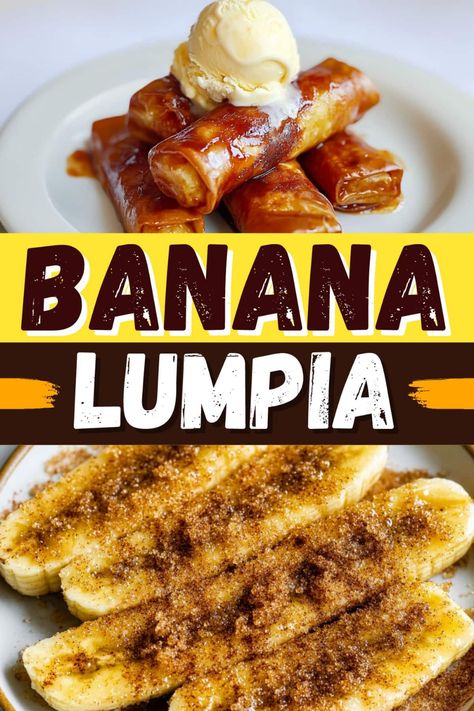 Banana Lumpia is a delightful fusion of sweet and crispy, featuring ripe, cinnamon sugar coated bananas and jackfruit wrapped in a golden lumpia wrapper. Banana Lumpia Recipe, Fatty Recipes, Banana Lumpia, Lumpia Wrapper, Lumpia Recipe, Easy Filipino Recipes, Canned Jackfruit, Raspberry Cookies, Banana Bites