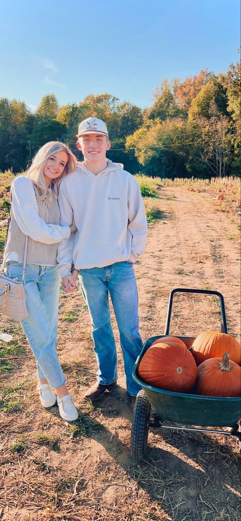 pumpkin patch | couples poses Pumpkin Patch Fits Men, Boyfriend Fall Pictures, Pumpkin Patch Poses With Boyfriend, Cute Fall Outfits For Pictures With Boyfriend, Punkin Patch Outfit Ideas Couple, Cute Fall Pumpkin Patch Outfits, Pumpkin Patch Bf And Gf, Couples Photoshoot Poses Pumpkin Patch, Matching Pumpkin Patch Outfits Couples