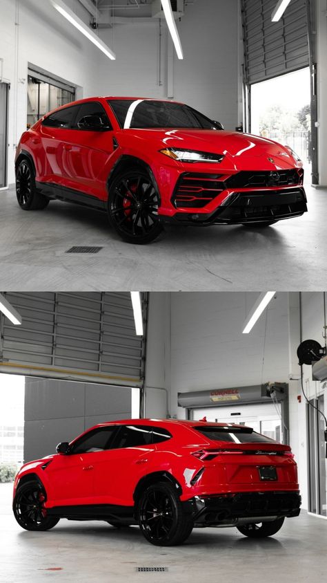 Red Urus Lamborghini, Lamborghini Urus Wrap, Lambo Truck Urus, Lamboginigini Urus, Unique Car Colors, Red Lamborghini Urus, Lamborghini Urus Aesthetic, Lamborghini Truck, Lambo Truck