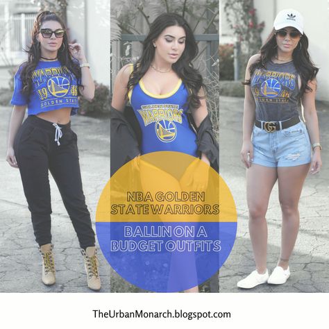 Golden State Warriors Outfit Woman, Warriors Game Outfit Women, Warriors Game Outfit, Golden State Warriors Outfit, Street Chic Outfits, Outfits On A Budget, Golden State Warriors Game, Nba Warriors, Ballin On A Budget