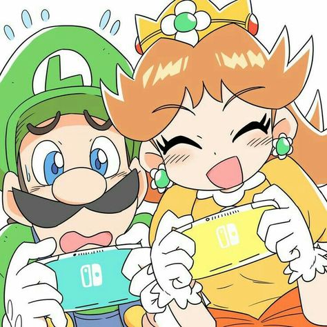 Imágenes que me gustan para dibujar Luigi And Daisy, Don King, Mario Comics, Mario Funny, Mario Fan Art, Super Mario And Luigi, Super Mario Galaxy, Princess Daisy, Nintendo Switch Lite