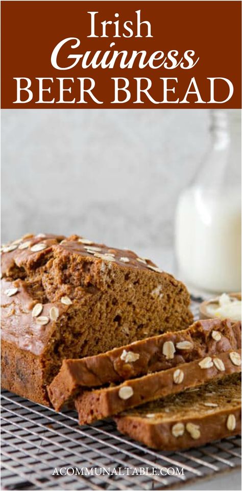 Guiness Beer Bread Recipe, Guinness Beer Bread, Irish Beer Bread Recipe, Guiness Bread, Dip For Beer Bread, Guinness Bread, Guinness Recipes, Irish Cake, Cheesy Pull Apart Bread