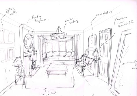 Window Sketch, Push It, Window Seat, Bay Window, The Fire, Seating Area, Traditional Style, Focal Point, Fireplace