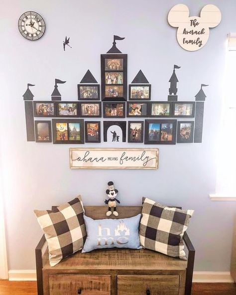 Disney at Home (@disney_at_home) • Instagram photos and videos Castle Wall Mural, Disney At Home, Disney House Ideas, 3d Wall Decals, Wall Mural Decals, Family Room Walls, Disney Wall, Castle Wall, Castle Designs