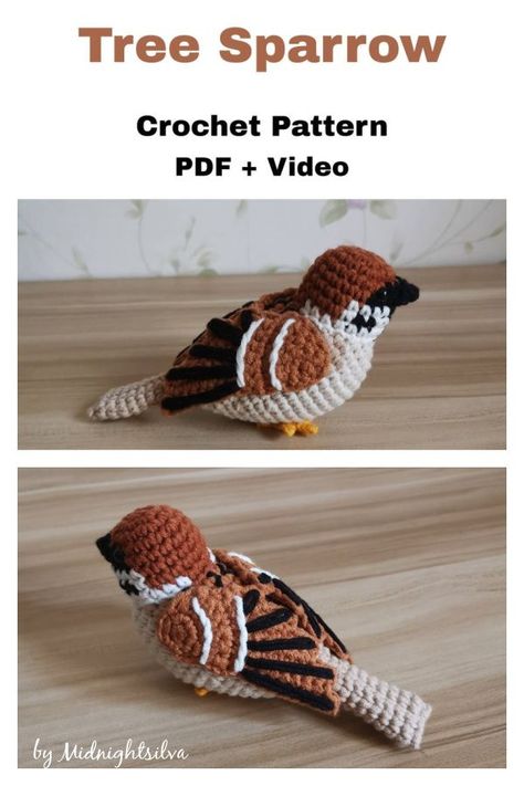 Crochet Sparrow Bird Pattern, Crochet Birds Pattern, Crochet Beak Bird, Birds Crochet Pattern Free, Crochet Loon Bird Pattern, Crochet Small Bird Free Pattern, Crochet Amigurumi Bird Free Pattern, Crochet Loon Bird, Crochet Sparrow Free Pattern