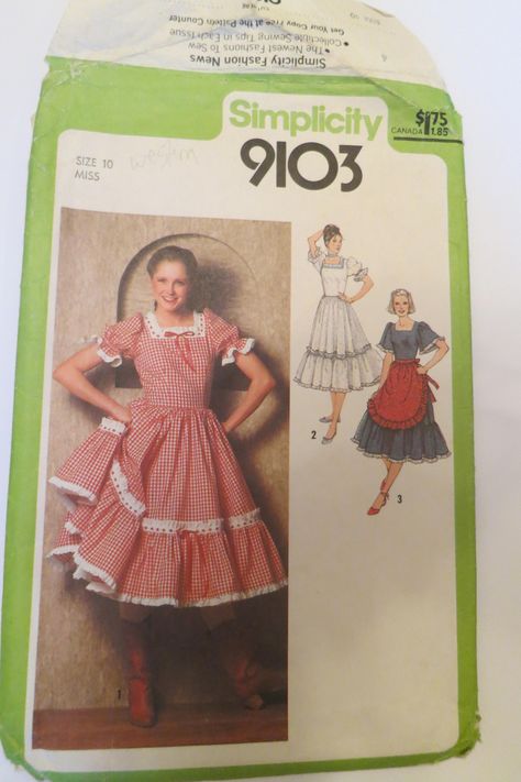 Full Skirt Dress Pattern, Square Dance Dress, Dress With Skirt, Square Dance Dresses, Apron Sewing Pattern, Square Dance, Sewing Aprons, Full Skirt Dress, Square Dancing