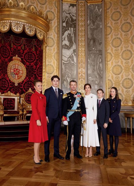 danish royal family accession portraits 2024 Princess Josephine Of Denmark, Denmark Royal Family, Image King, Mary Donaldson, Danish Royalty, Queen Margrethe Ii, Jewish Culture, Throne Room, Danish Royal Family