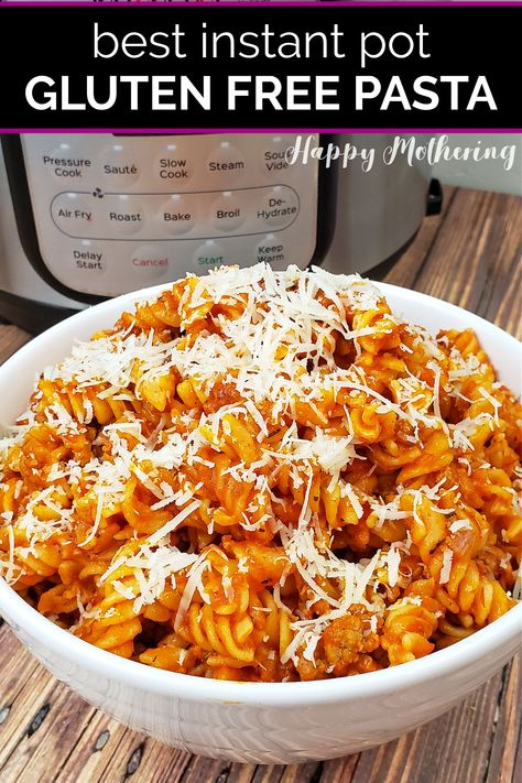 Gluten Free Pasta Recipe, Gluten Free Ravioli, Pasta With Meat, Gluten Free Instant Pot Recipes, Free Noodles, Gluten Free Instant Pot, Pasta With Meat Sauce, Gluten Free Italian, Gluten Free Spaghetti