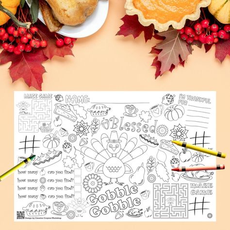 Thanksgiving placemats preschool