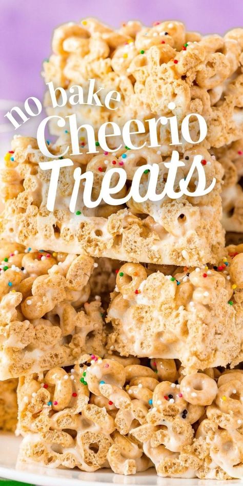 Cherios Recipes, Cheerios Dessert, Cheerios Snacks, Cheerio Treats, Cheerios Recipes, Homemade Rice Krispies, Homemade Rice Krispies Treats, Rice Crispy Treats Recipe, Easy Dessert Bars