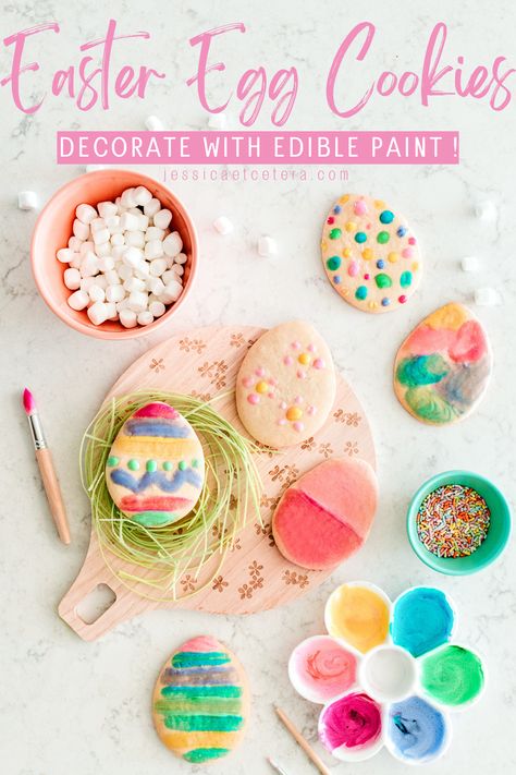 Decorate Easter Cookies, Easter Cookies Decorated, Easter Egg Cookies Decorated, Garden Sensory Bin, Garden Sensory, Easter Cake Decorating, Toddler Food Ideas, Homemade Sugar Cookies, Easter Egg Cookies