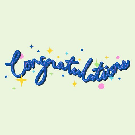 Hand lettering congratulations word psd typography | premium image by rawpixel.com Congratulations Words, Cute Congratulations, Typography Psd, Happy Birthday Font, Typography Alphabet, Hand Images, Bts Aesthetic Wallpaper For Phone, Cute Birthday, Aesthetic Gif