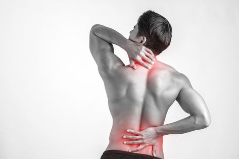 Close up of man rubbing his painful back... | Free Photo #Freepik #freephoto #muscle-pain #body-pain #back-ache #back-pain Cervical Spondylosis, Turmeric Water, Bolesti Chrbta, Forward Head Posture, Upper Back Pain, Muscle Weakness, Body Pain, Back Muscles, Chronic Fatigue